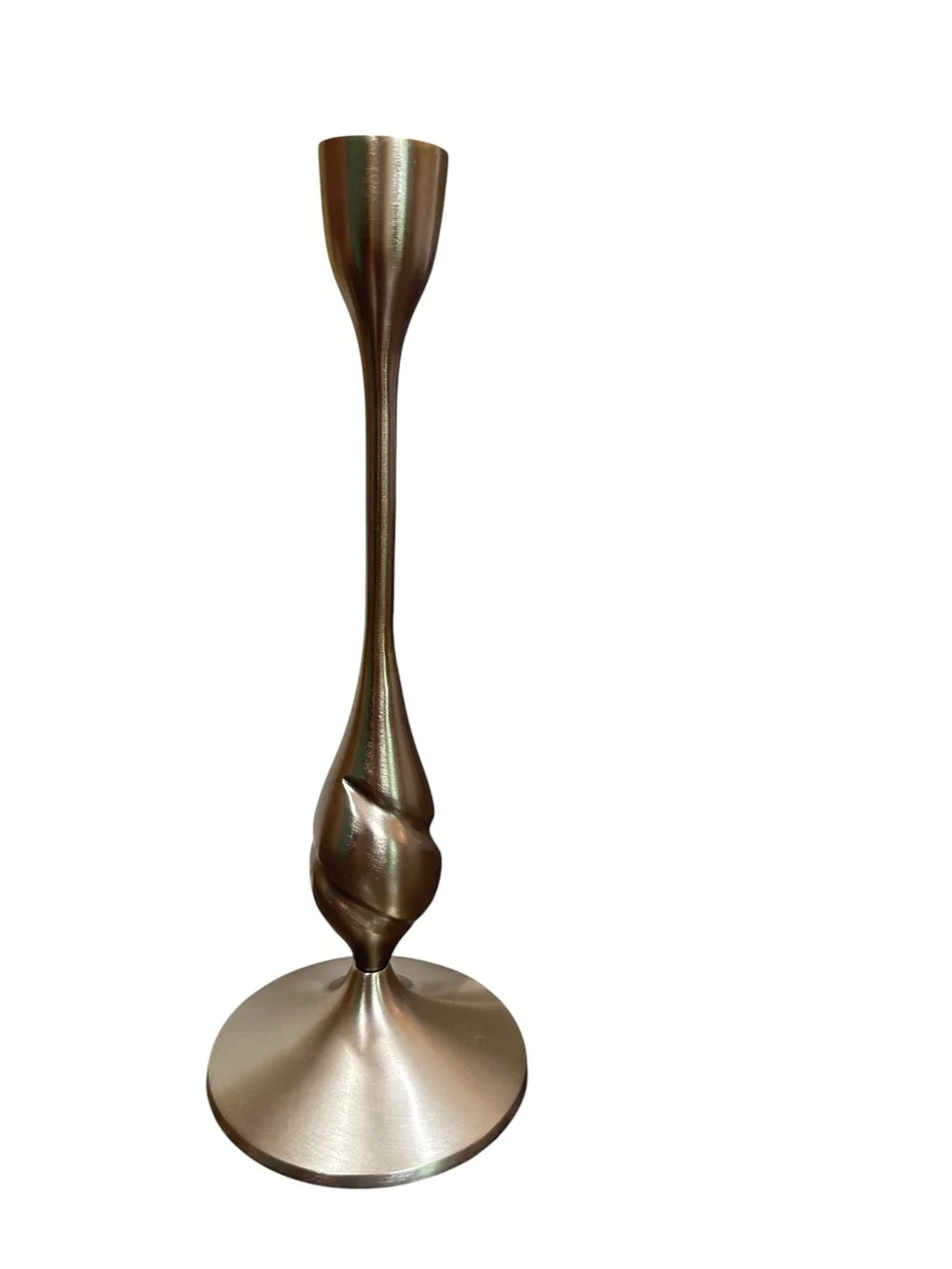 NWT Anthropologie Naya Tinted Brass Lacquer Taper Candle Holder in Gold